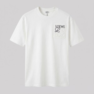Embroidered With Pocket T-Shirt White