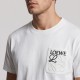 Embroidered With Pocket T-Shirt White