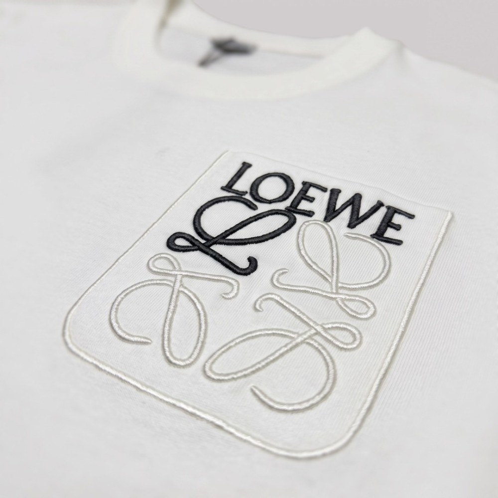 Embroidered With Pocket T-Shirt White
