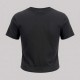 Women Embroidered Logo T-Shirt in Black