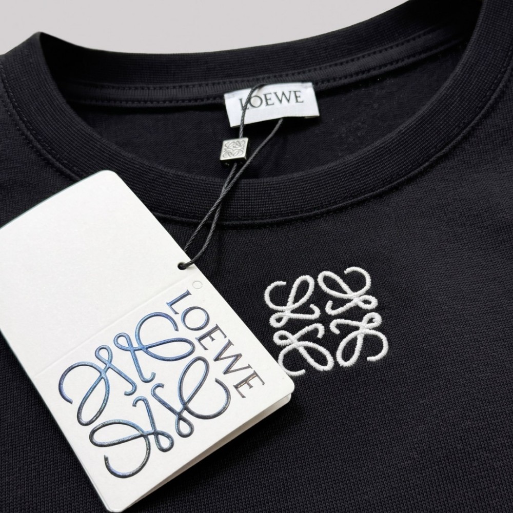 Women Embroidered Logo T-Shirt in Black