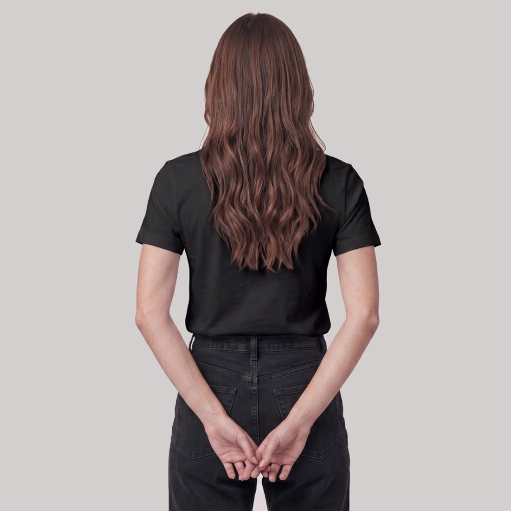Women Embroidered Logo T-Shirt in Black