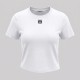 Women Embroidered Central Logo T-Shirt in White
