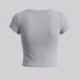 Women Anagram Embroidered Scoop-Neck T-Shirt Grey