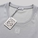 Women Anagram Embroidered Scoop-Neck T-Shirt Grey