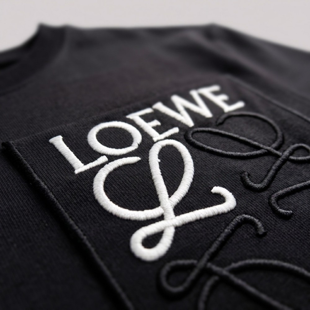 Embroidered Pocket Detail T-Shirt Black Embroidered Pocket Detail T-Shirt Black