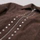 Studded Suede Bomber Jacket Dark Brown Studded Suede Bomber Jacket Dark Brown