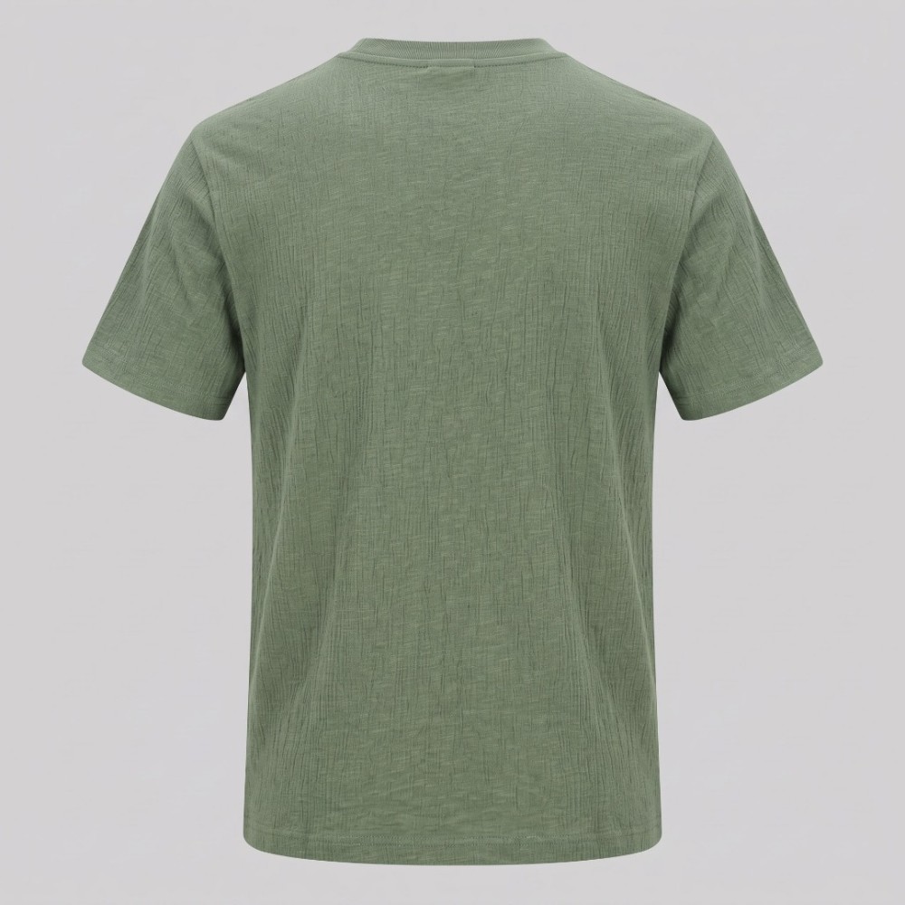 Anagram Embroidered Cotton Jersey T-Shirt in Sage Green