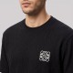 Anagram Embroidered Tan Cotton T-Shirt in Black Anagram Embroidered Tan Cotton T-Shirt in Black