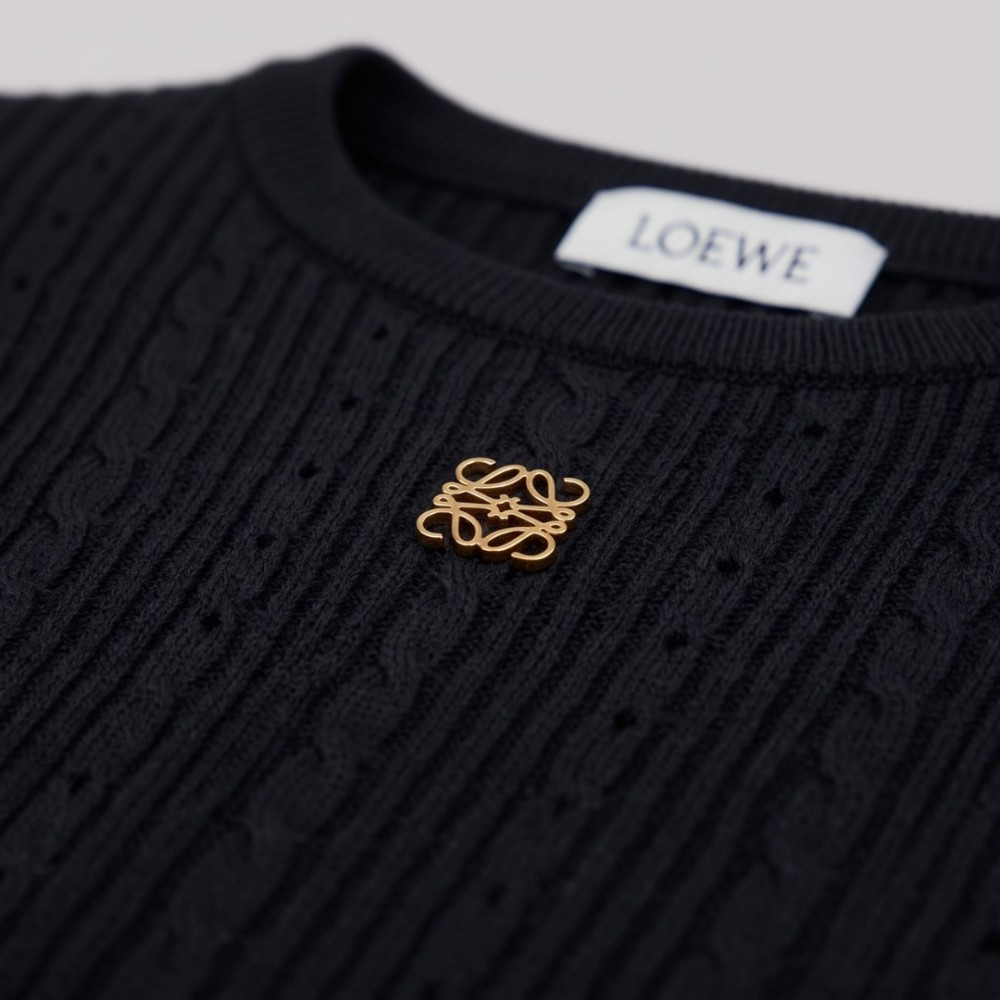 Black Gold Anagram Rib-Knit Sweater Black Gold Anagram Rib-Knit Sweater