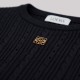 Black Gold Anagram Rib-Knit Sweater Black Gold Anagram Rib-Knit Sweater