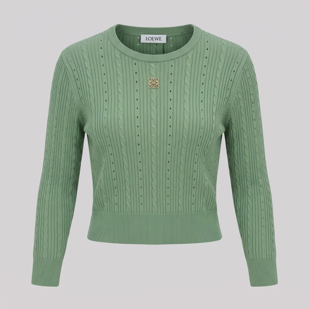 Sage Anagram Cable-Knit Sweater Sage Anagram Cable-Knit Sweater