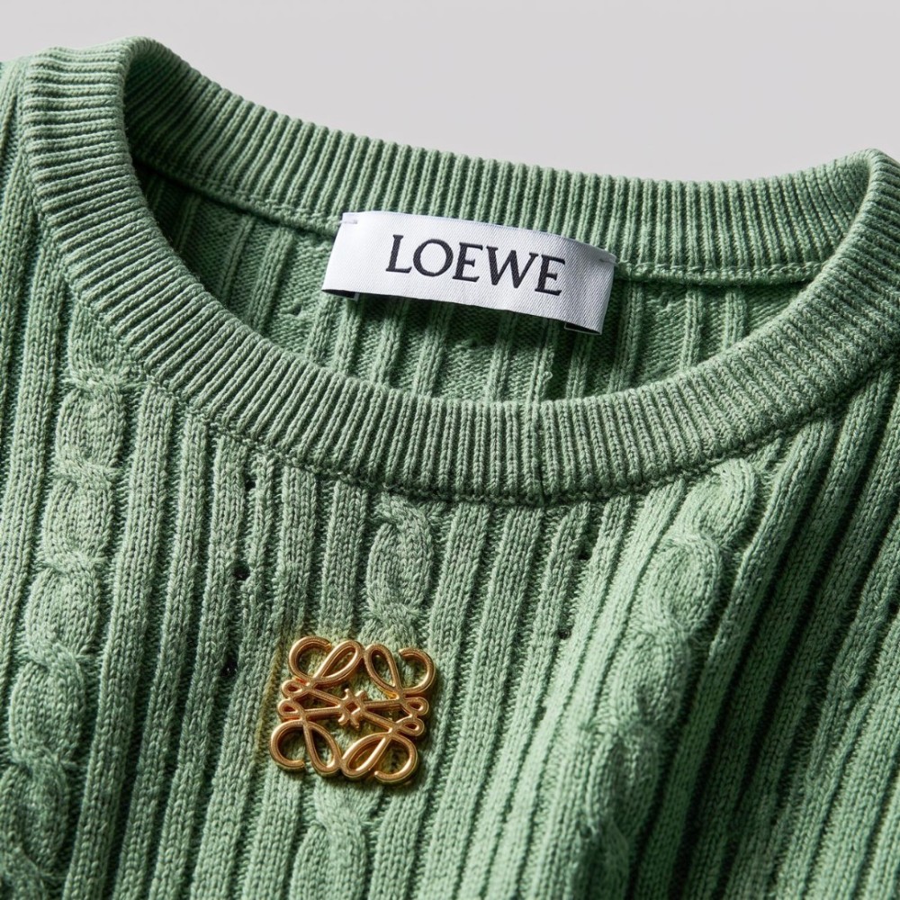 Sage Anagram Cable-Knit Sweater Sage Anagram Cable-Knit Sweater