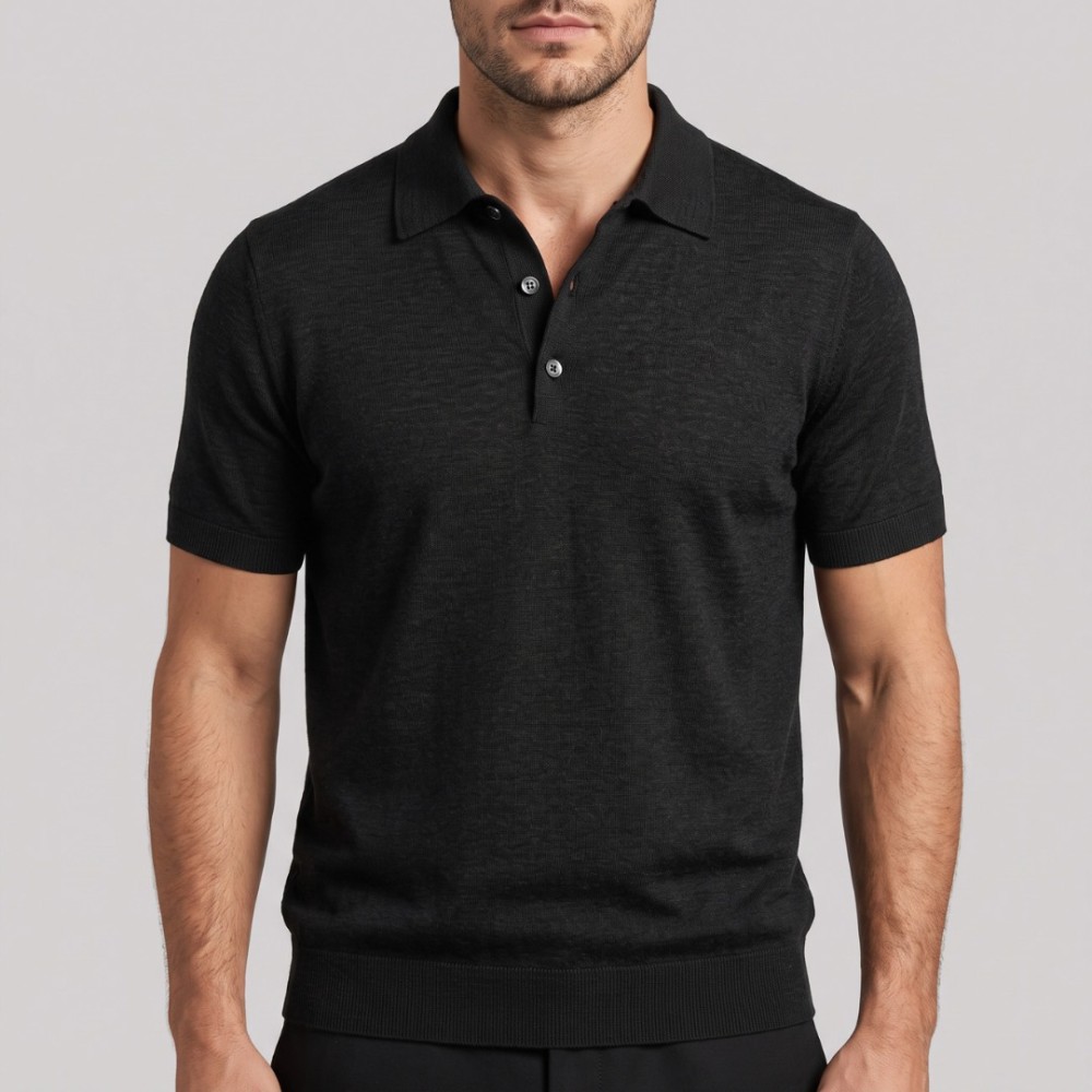 Premium Cotton Polo Shirt Black