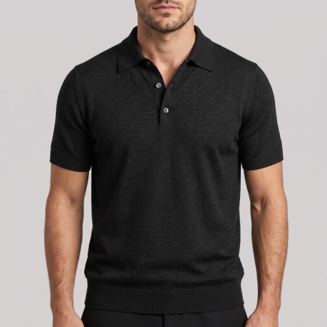 Premium Cotton Polo Shirt Black Premium Cotton Polo Shirt Black