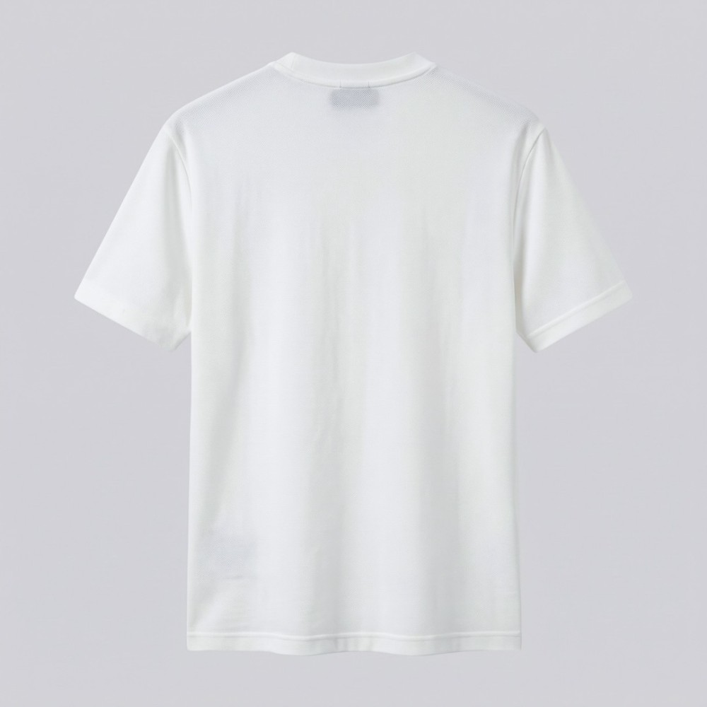 Tonal Logo Embroidered Cotton T-Shirt in White Tonal Logo Embroidered Cotton T-Shirt in White