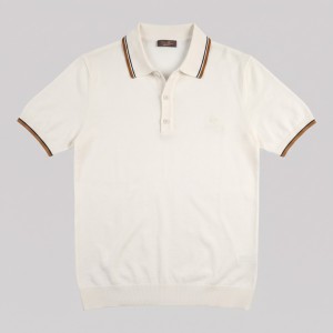 Half-Zip Polo Shirt White