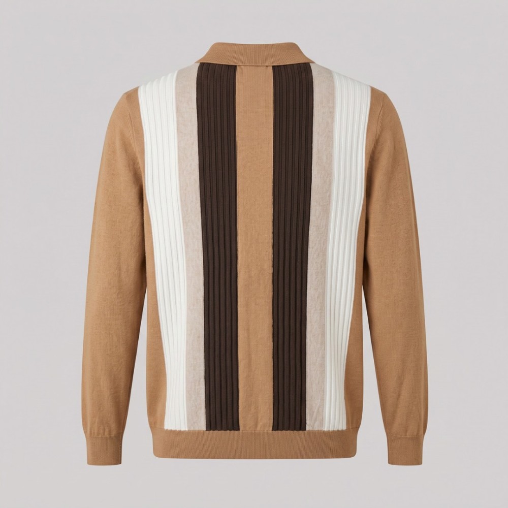 Long-Sleeve Knit Polo