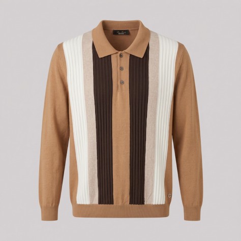Long-Sleeve Knit Polo