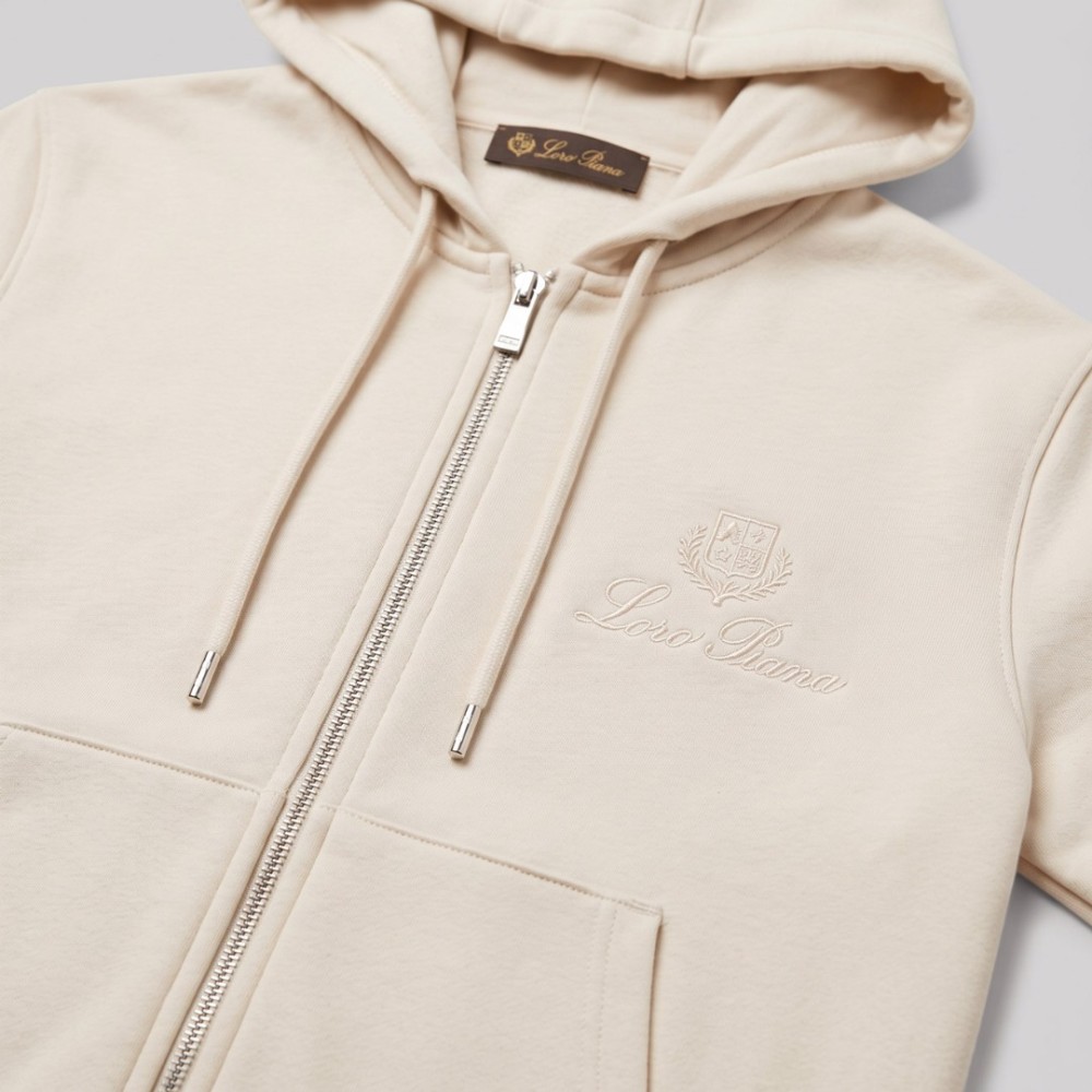 Zip-Up Hoodie & Track Pants Set Cream Zip-Up Hoodie & Track Pants Set Cream