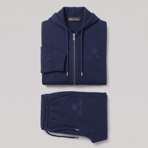 Zip-Up Hoodie & Track Pants Set Navy
