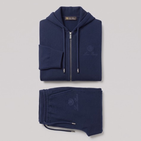 Zip-Up Hoodie & Track Pants Set Navy