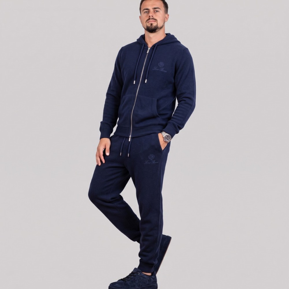 Zip-Up Hoodie & Track Pants Set Navy Zip-Up Hoodie & Track Pants Set Navy