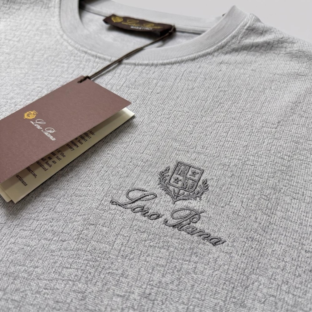 Grey Textured Short Sleeve T-Shirt