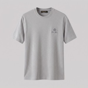Grey Textured Short Sleeve T-Shirt