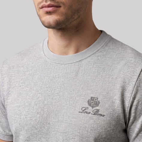 Grey Textured Short Sleeve T-Shirt Grey Textured Short Sleeve T-Shirt