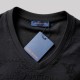 Women V-Neck Texturized T-Shirt in Black