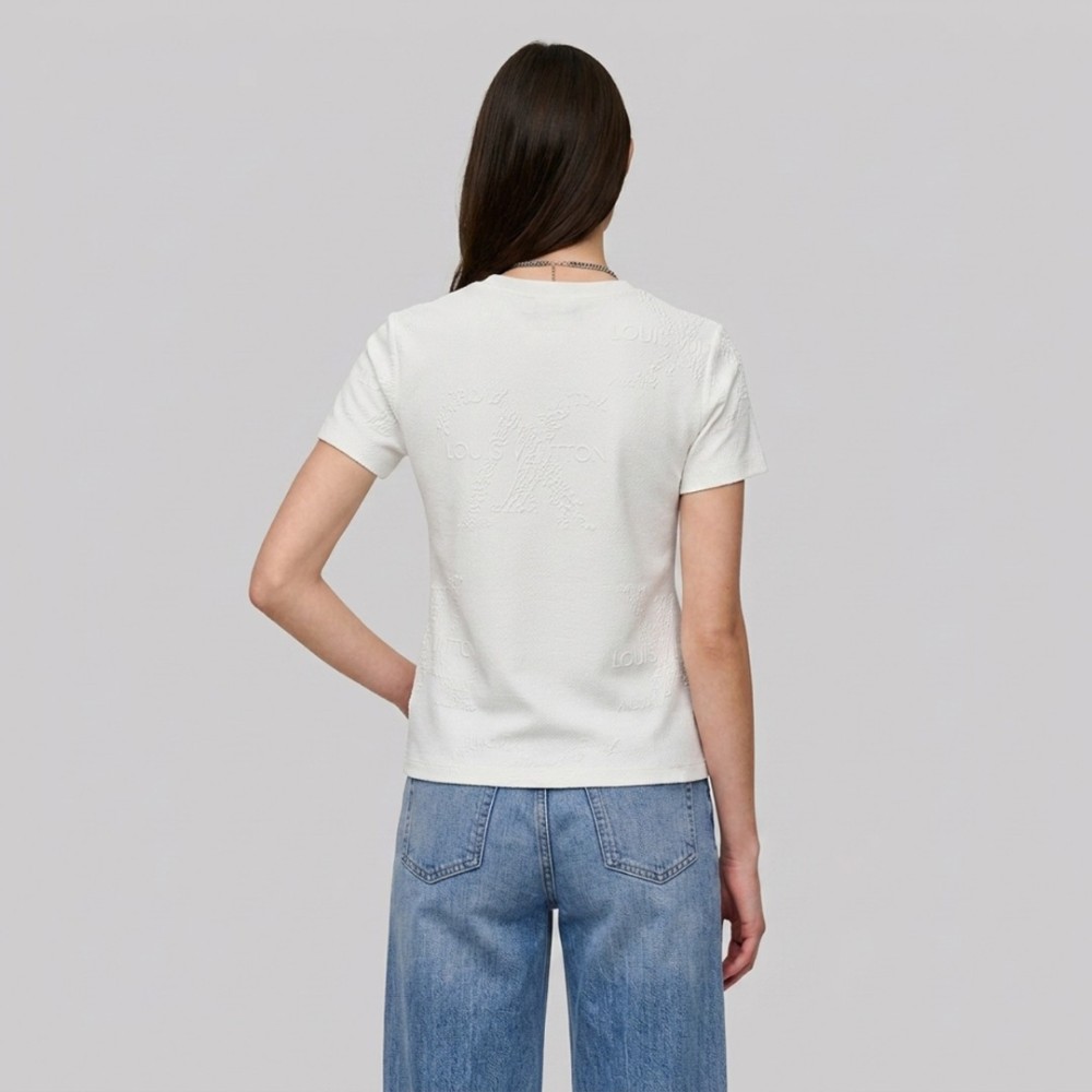 Women V-Neck Texturized T-Shirt 