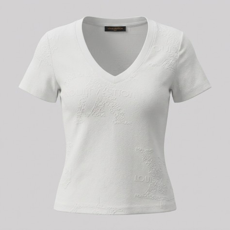 Women V-Neck Texturized T-Shirt 