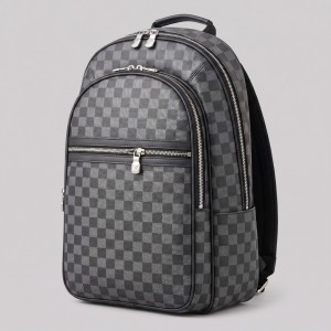 Damier Graphite Monogram Multi-Pocket Backpack Black & Grey