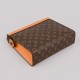 Monogram Shadow Embossed Leather Pochette Grey Monogram Shadow Embossed Leather Pochette Grey