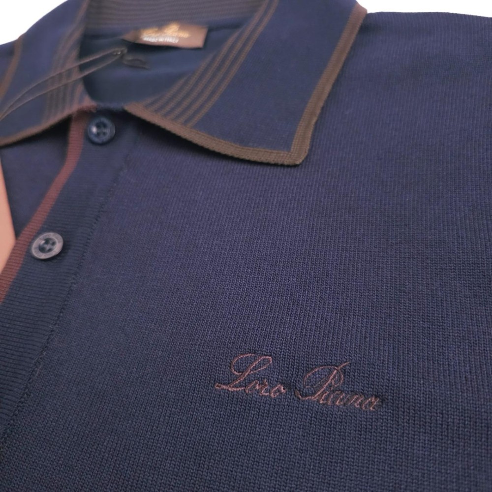Half-Zip Polo Shirt Navy Half-Zip Polo Shirt Navy