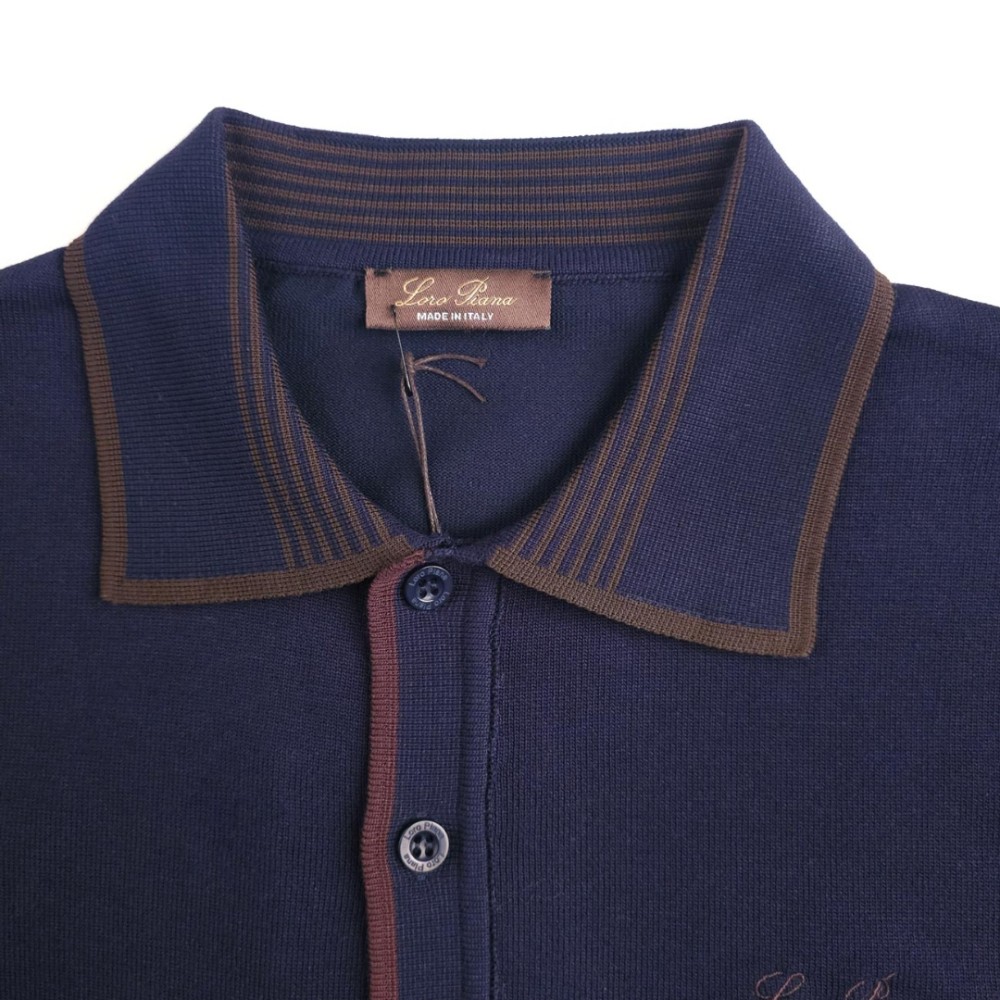 Half-Zip Polo Shirt Navy Half-Zip Polo Shirt Navy