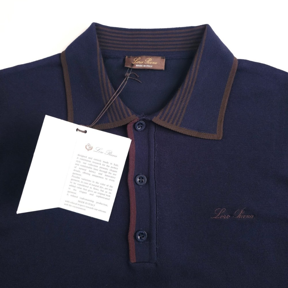 Half-Zip Polo Shirt Navy Half-Zip Polo Shirt Navy