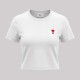 Cotton Embroidered Heart In White