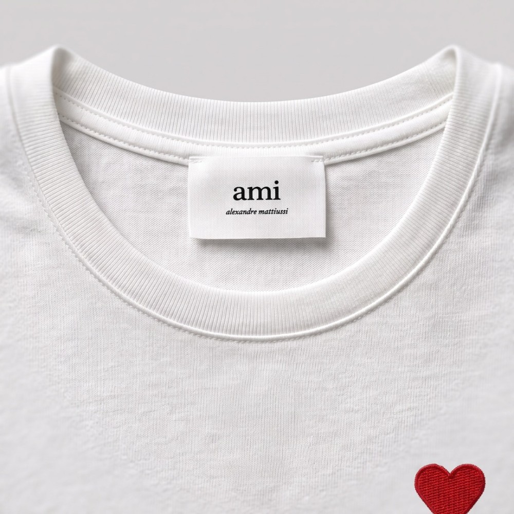 Cotton Embroidered Heart In White