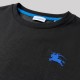 Cotton Embroidered Tee In Black