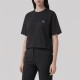 Cotton Embroidered Tee In Black