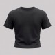 Cotton Embroidered Heart In Black