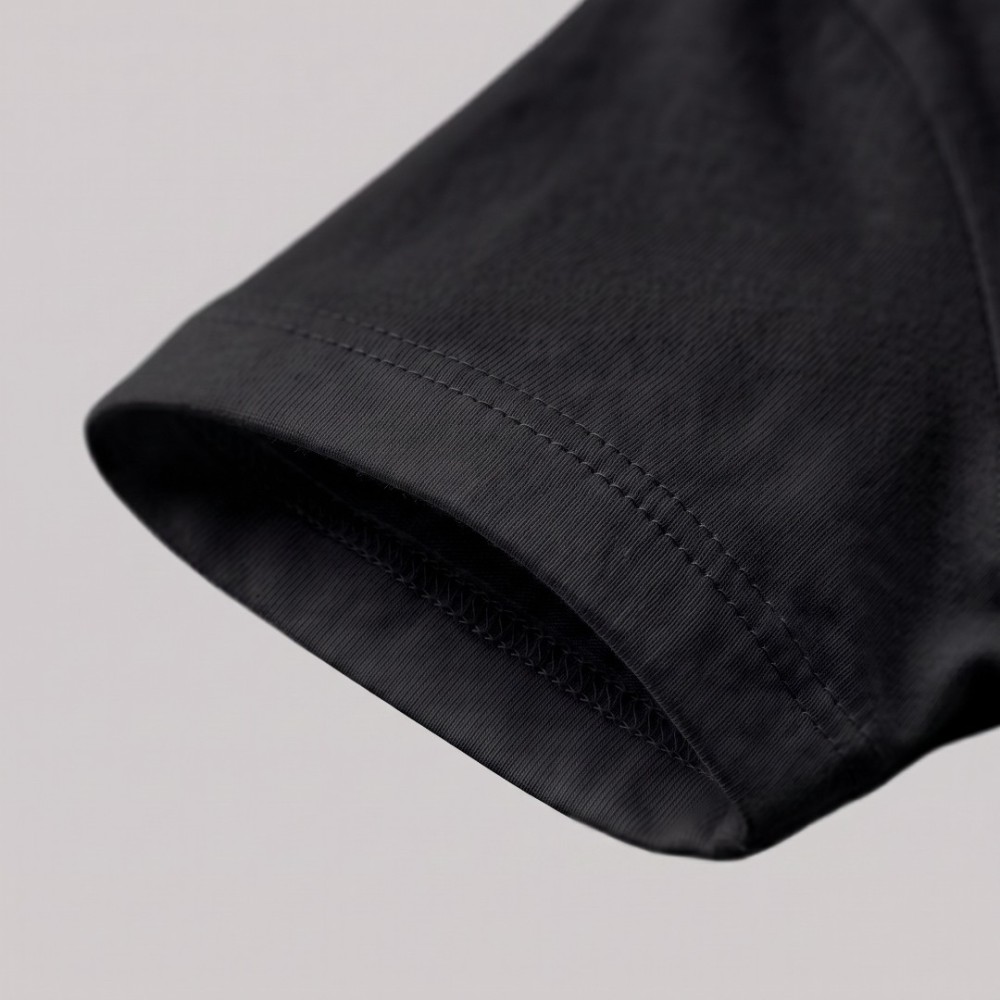 Cotton Embroidered Heart In Black