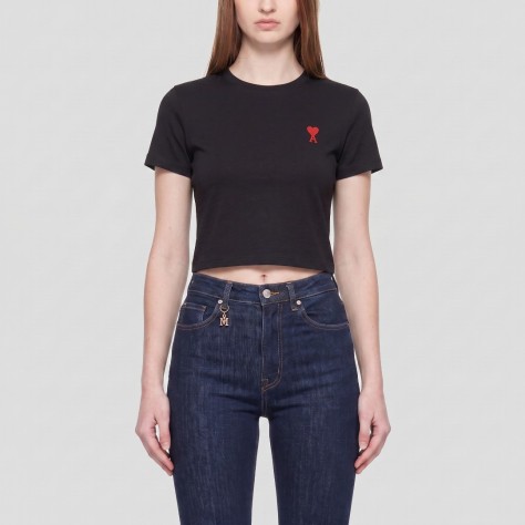 Cotton Embroidered Heart In Black Cotton Embroidered Heart In Black