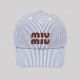 Blue / White Striped Baseball Cap Blue / White Striped Baseball Cap