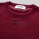 Burgundy Rib-Knit Crewneck T-Shirt Burgundy Rib-Knit Crewneck T-Shirt
