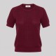 Burgundy Rib-Knit Crewneck T-Shirt Burgundy Rib-Knit Crewneck T-Shirt