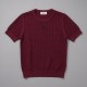 Burgundy Rib-Knit Crewneck T-Shirt Burgundy Rib-Knit Crewneck T-Shirt