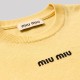 Embroidered Logo Crewneck Sweater in Yellow Embroidered Logo Crewneck Sweater in Yellow